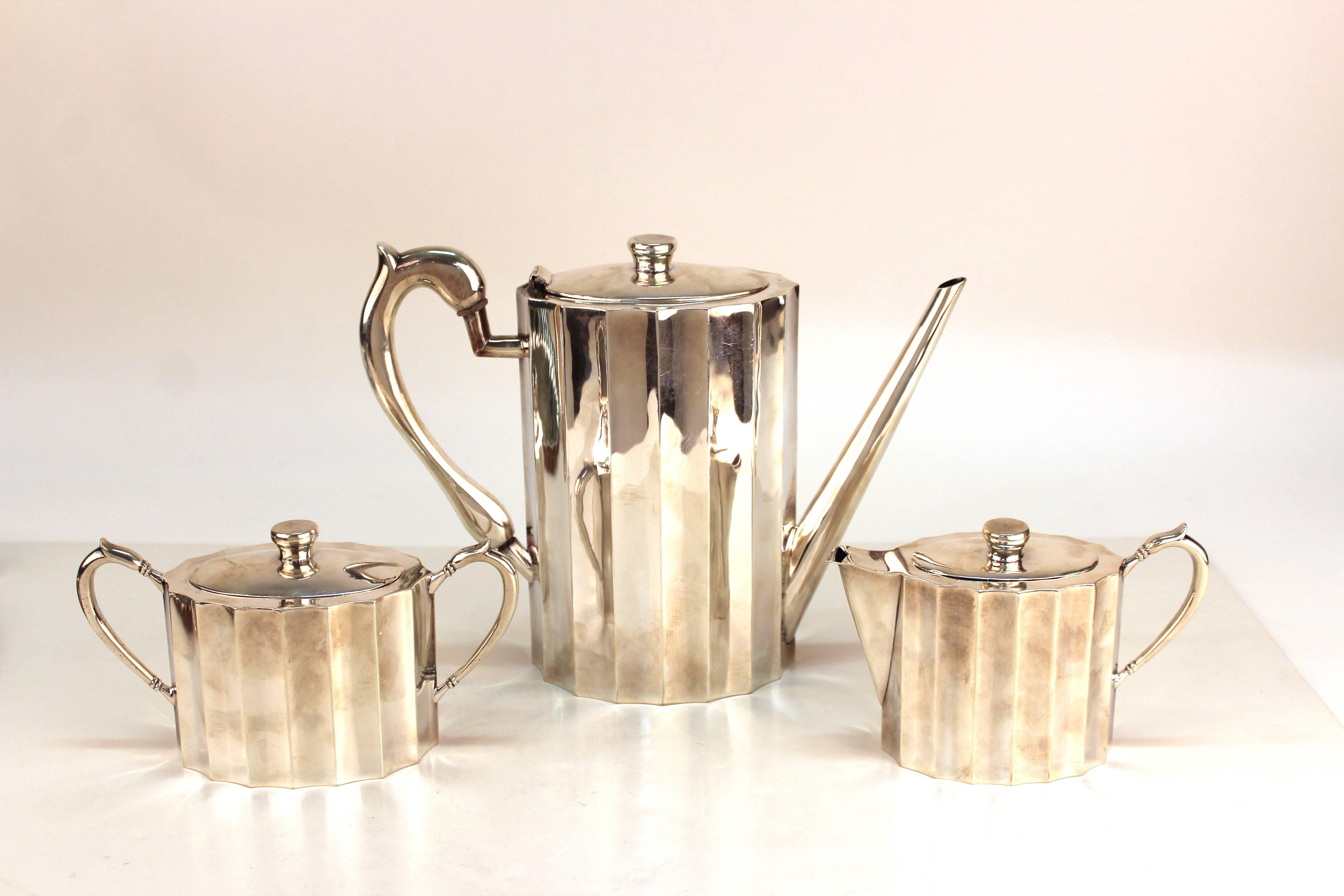 Mexican Silver Coffee Service In Good Condition In Astoria, NY