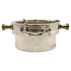 Secchiello per il ghiaccio / Wine Cooler messicano placcato in argento e bronzo