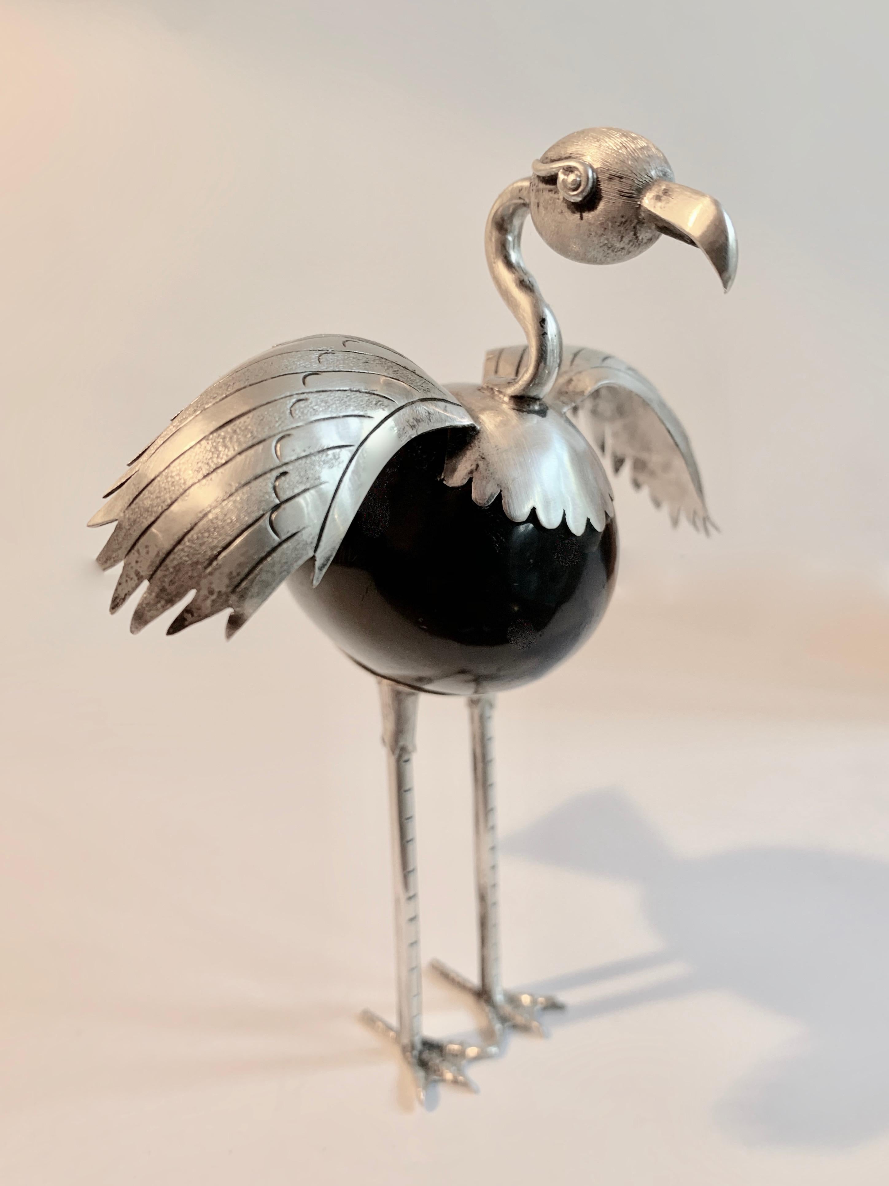 Mexican Sterling Silver and Onyx Bird 2