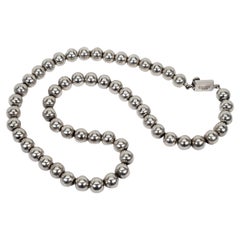 Mexican Sterling Silver Bead Necklace 