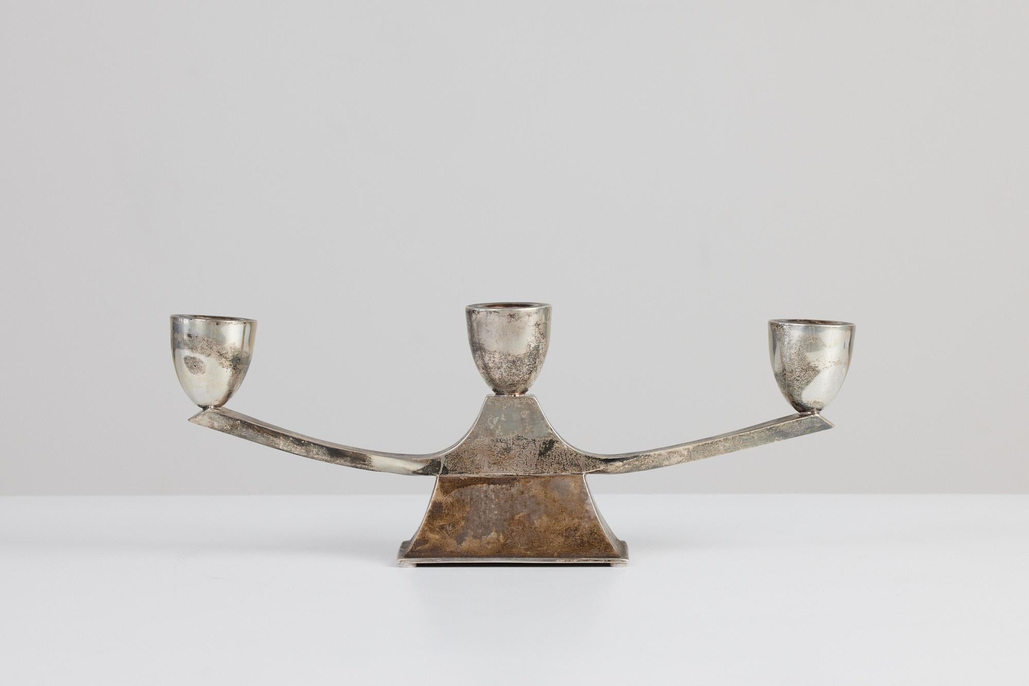 20th Century Mexican Sterling Silver Candelabra