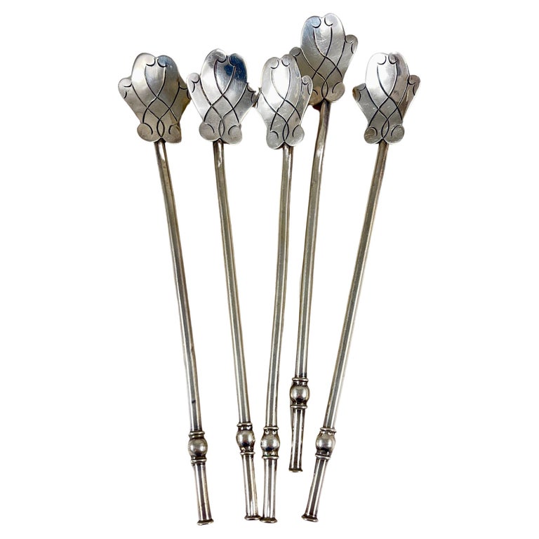Fourchettes à apéritif lama en argent sterling : fourchettes