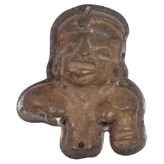 Pendentif/épingle en argent sterling mexicain Pre-Columbian Clay Relic #20916
