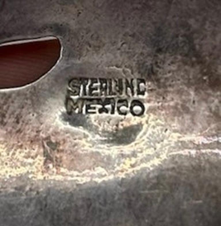 Men's Mexican Sterling Silver Quetzalcoatl Clamper Cuff For Sale