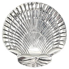 Vintage Mexican Sterling Silver Scallop Shell Dish