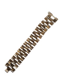 Mexican Sterling Silver Wide Pyramid Link Bracelet #24854