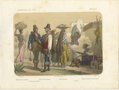 Brazilian Market Scene – Poultry Seller and Maize Vendor, c.1845