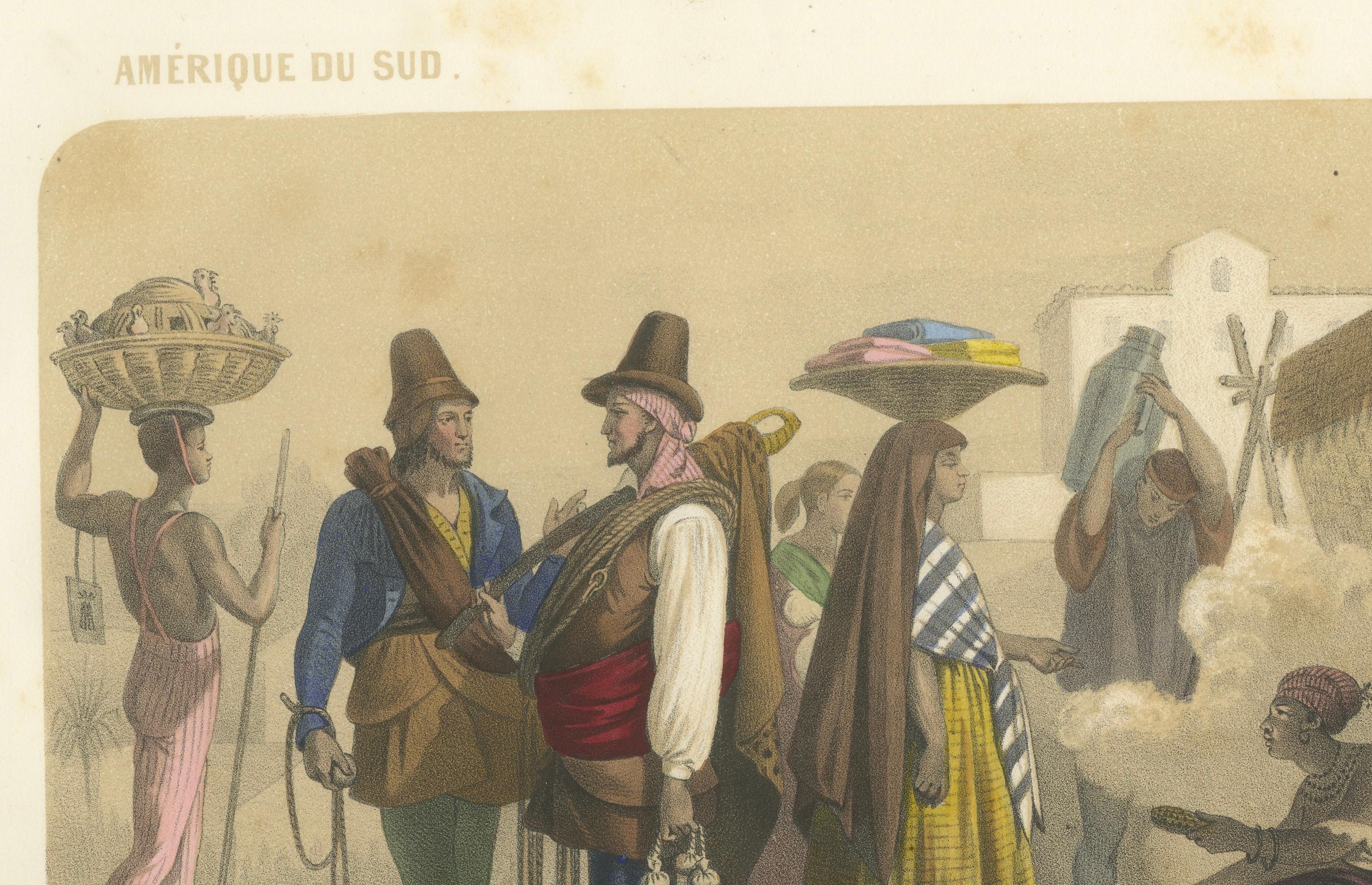Brazilian Market Scene – Poultry Seller and Maize Vendor, c.1845