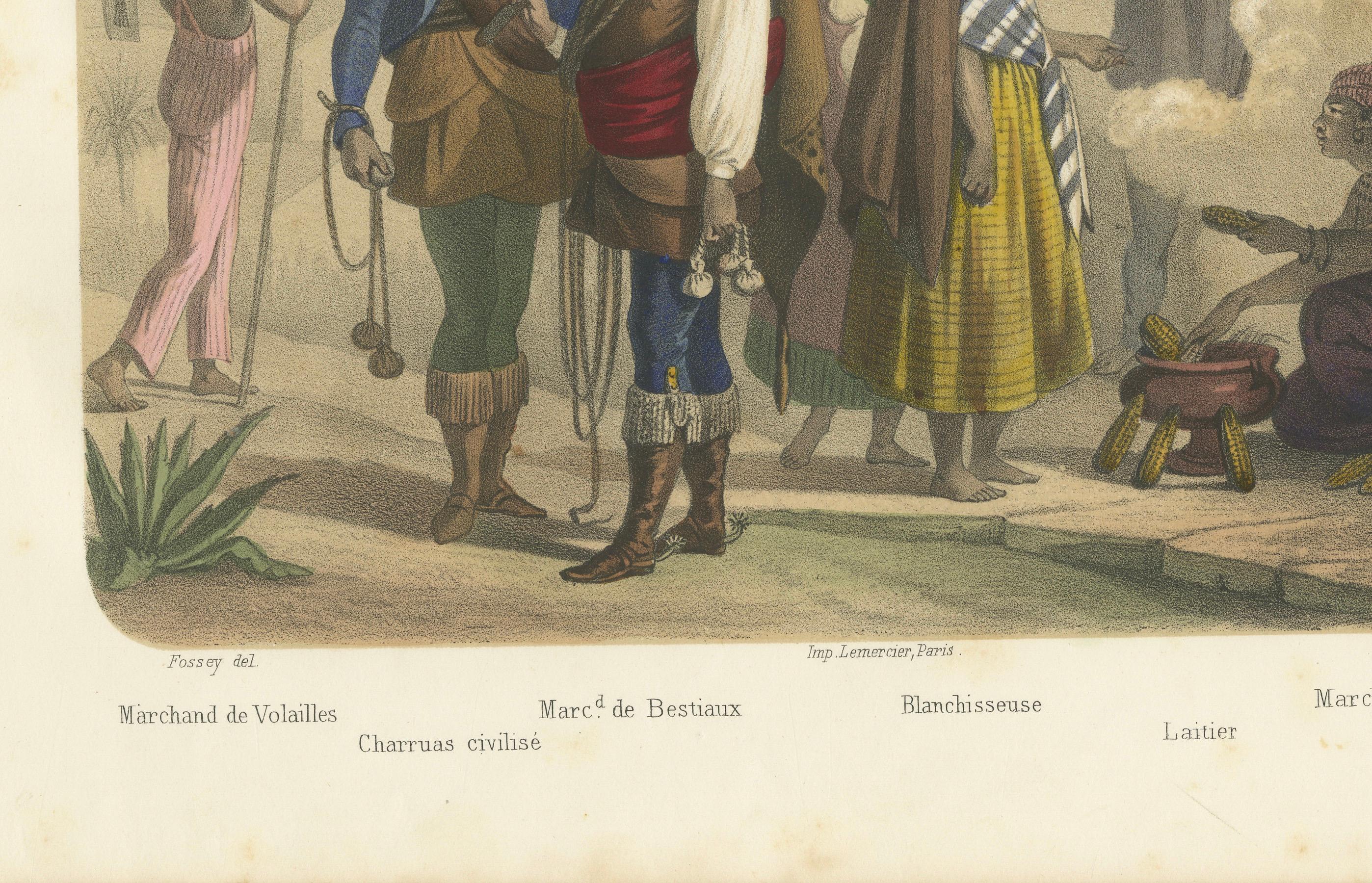 Brazilian Market Scene – Poultry Seller and Maize Vendor, c.1845