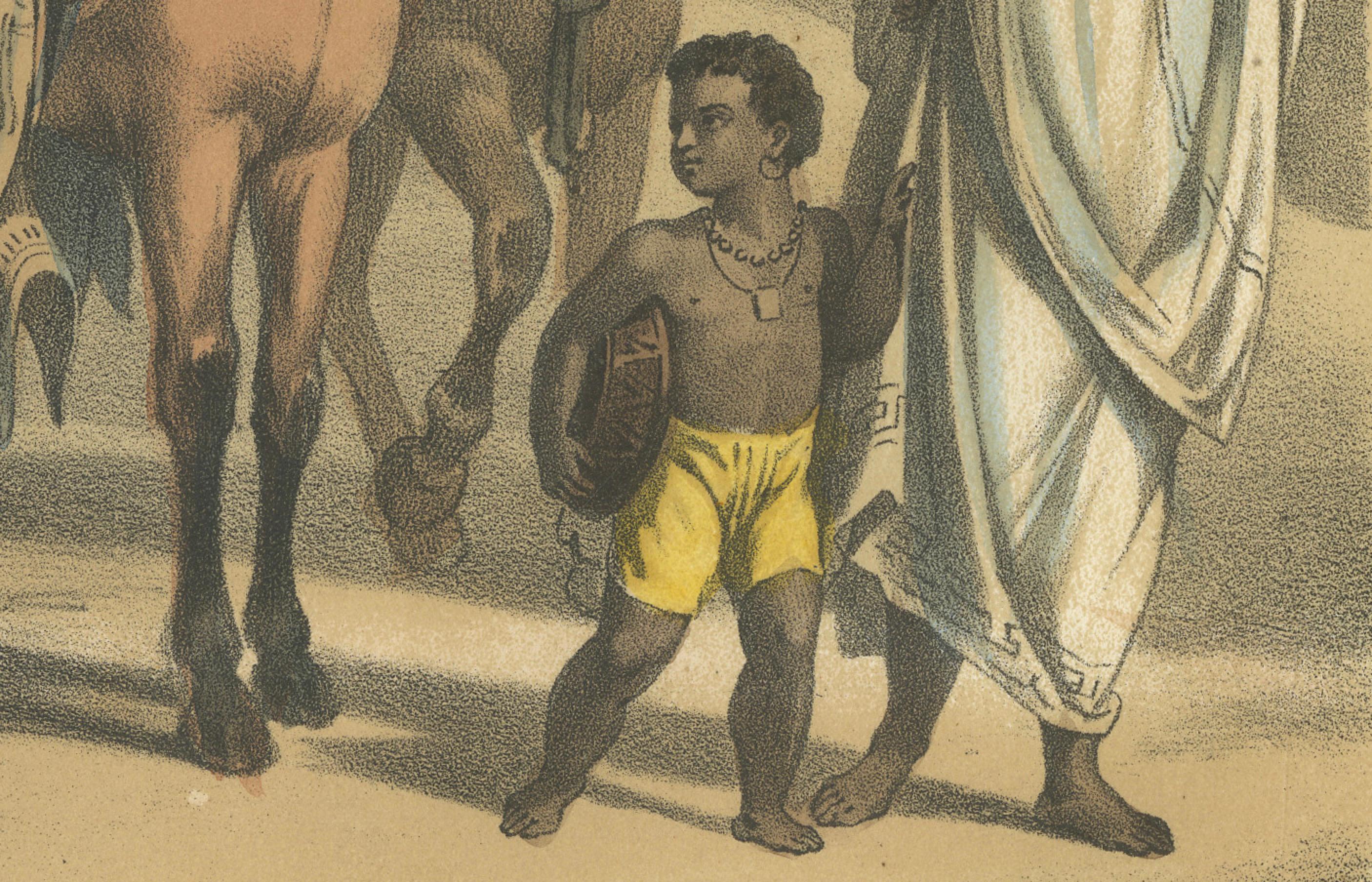 Mexican Street Scene – Ranchero, Cavalier, and Poblana Women, c.1845