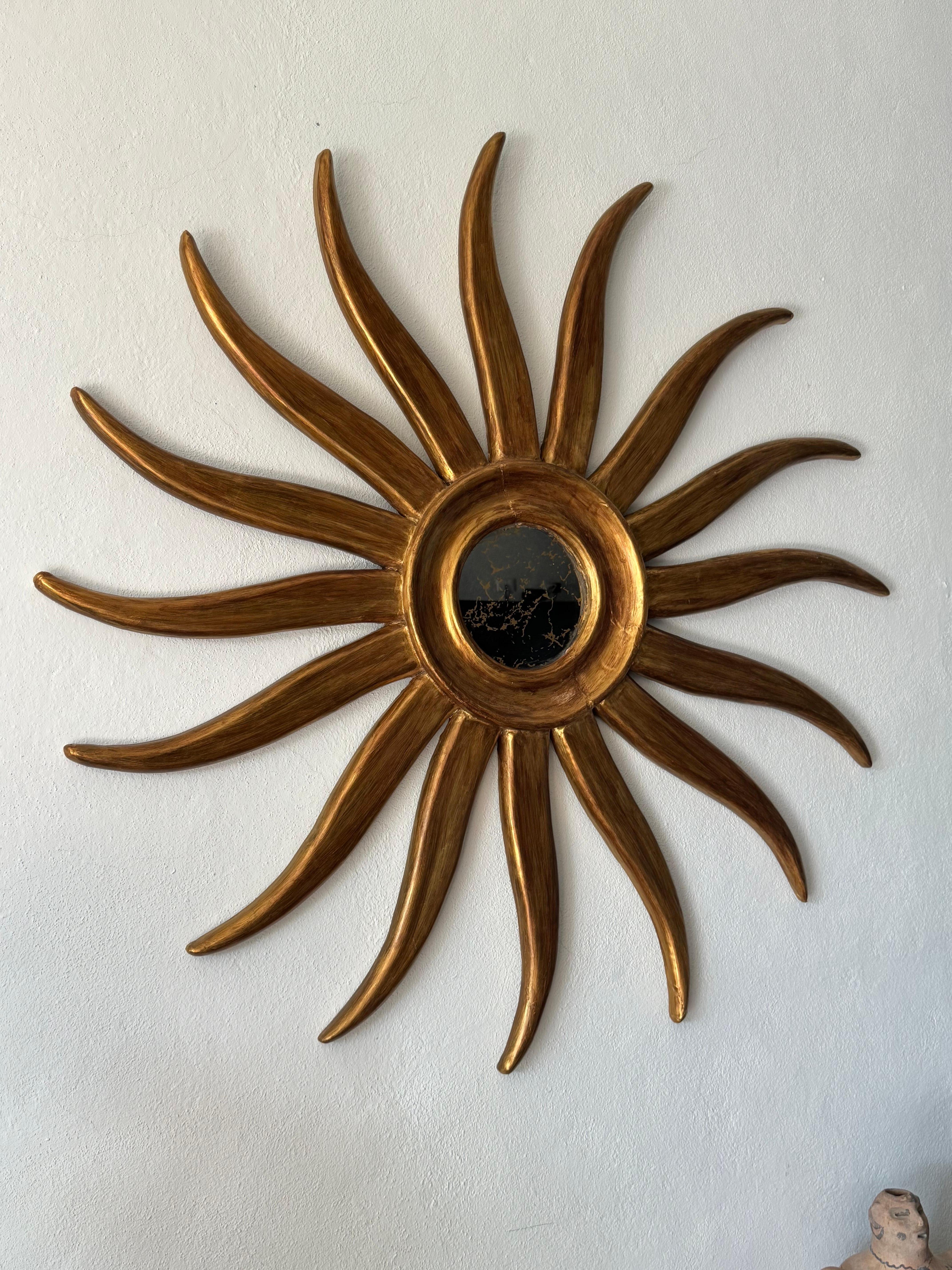 Mexikanischer Sunburst-Spiegel 1960er Jahre (Neobarock) im Angebot