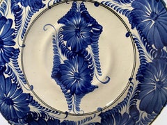 Mexican Talavera Pottery Large Blue and White Platter