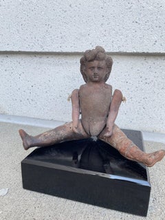 Mexican Terracotta Articulated Doll Figure, 1920's