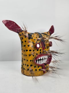 Mexican Tigre Jaguar Dance Mask Zitala Guerrero