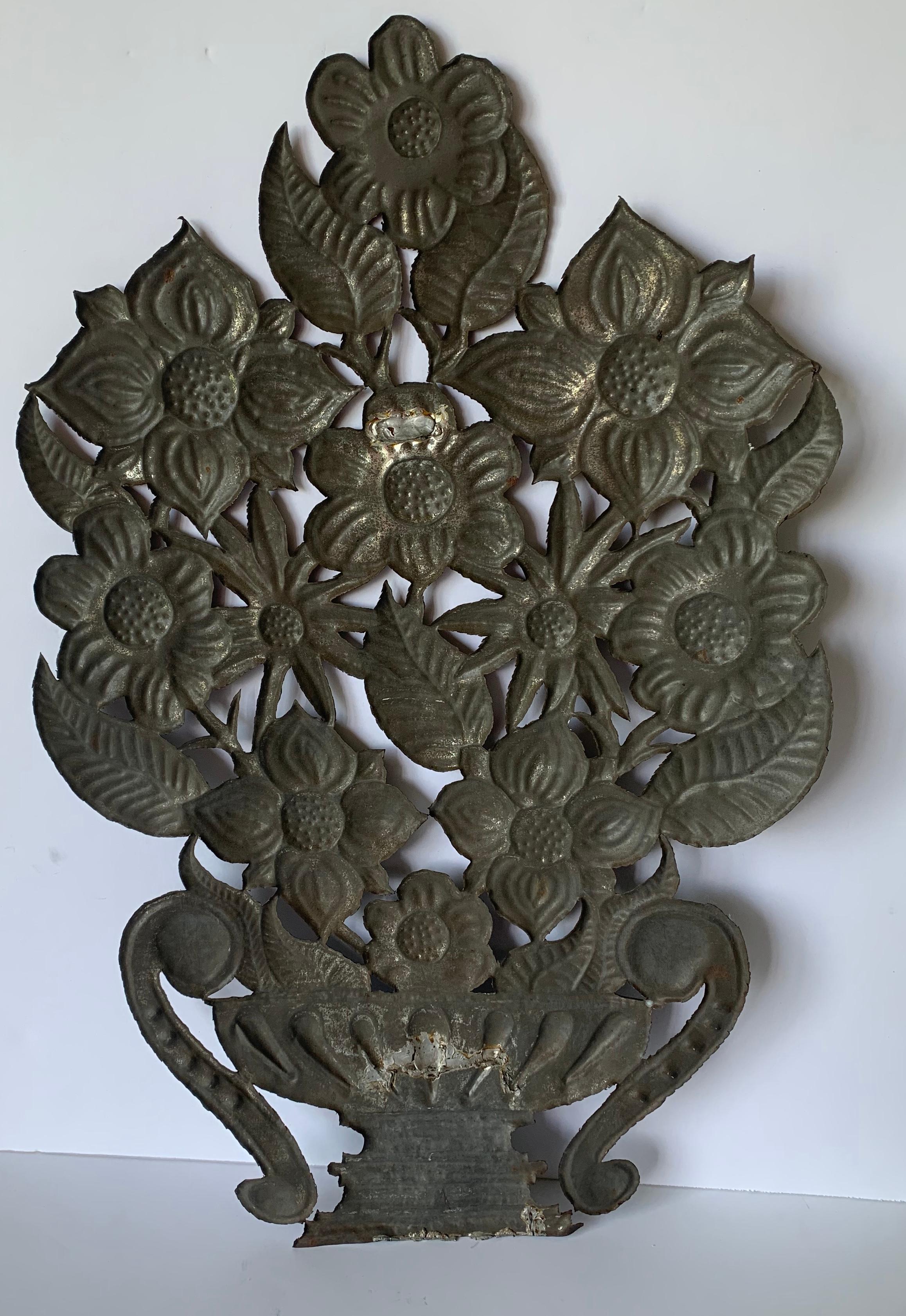 Mexican Tin Flower Wall Hanging Decoration 1