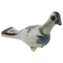 Mexican Tonala Hand Painted Colorful Pottery Dove