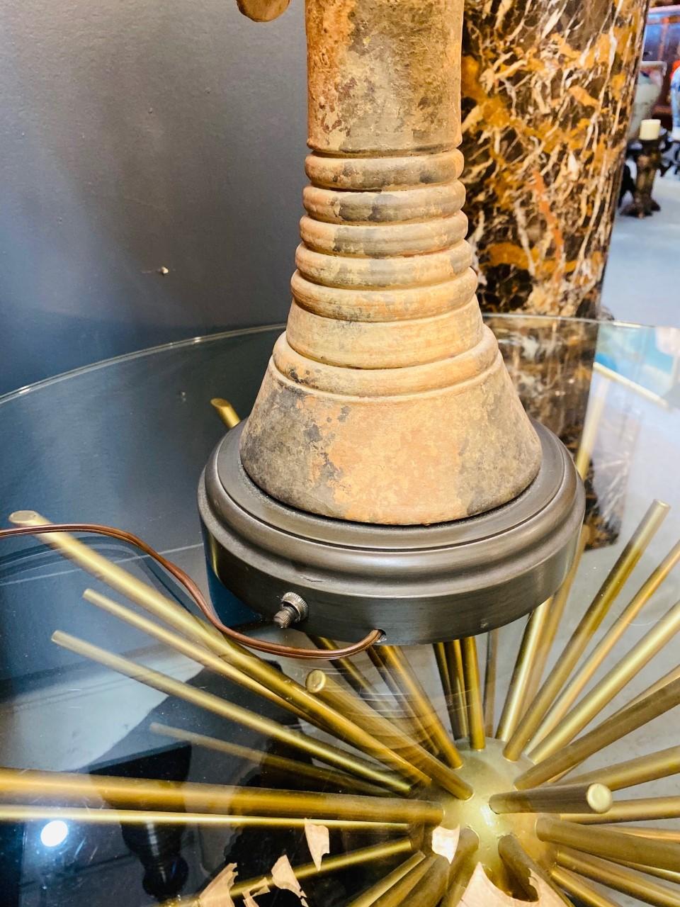 Clay Mexican Tree of Life Candelabra Lamp