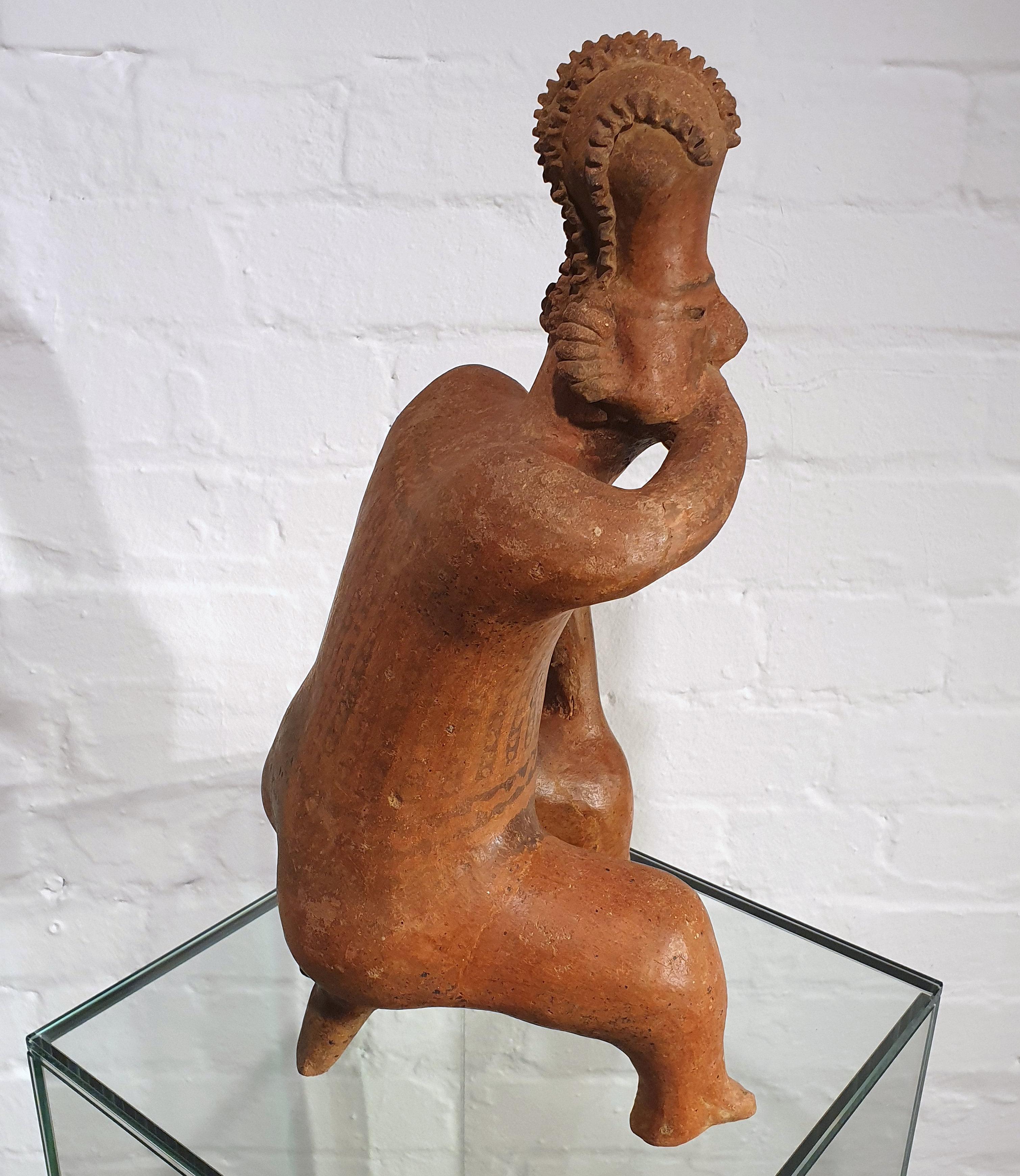 Mexican Tribal Red Clay Figure For Sale 3