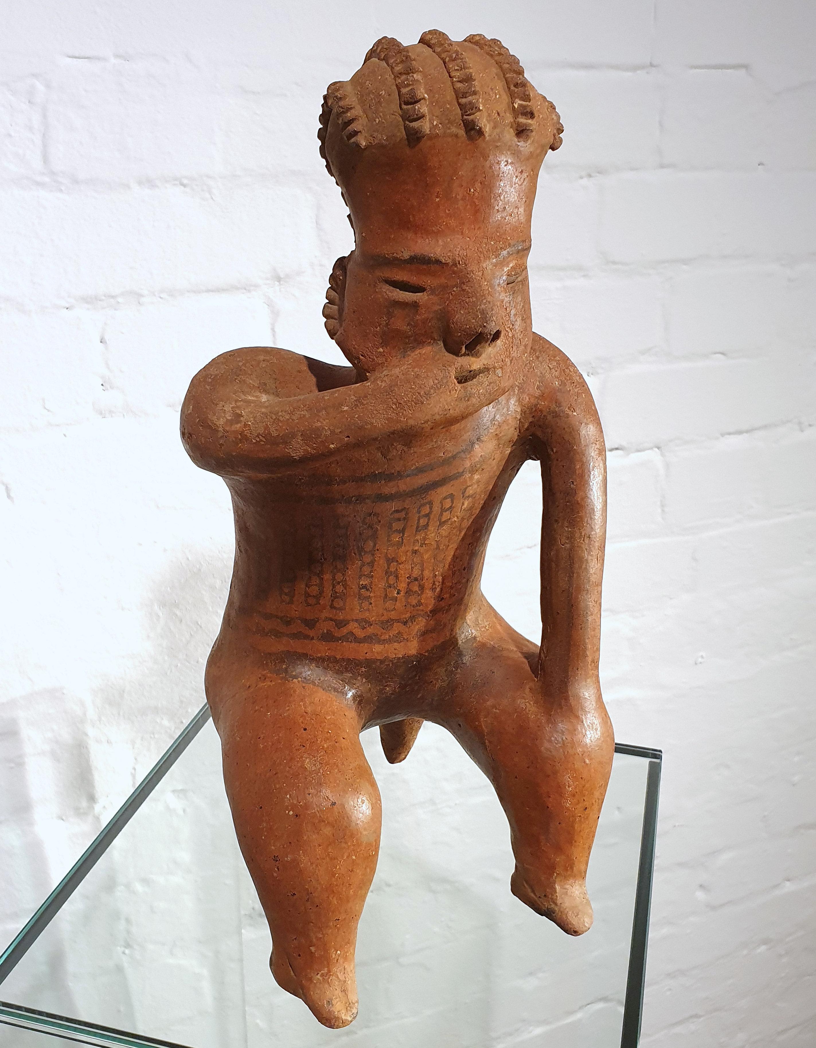 Mexican Tribal Red Clay Figure For Sale 4