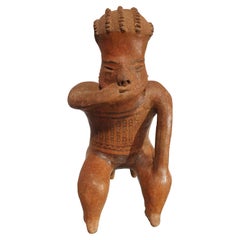 Figura Tribal Mexicana de Barro Rojo