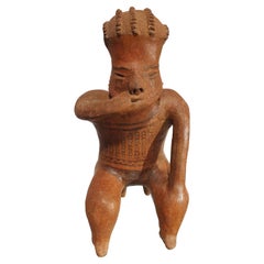 Antique Mexican Tribal Red Clay Figure