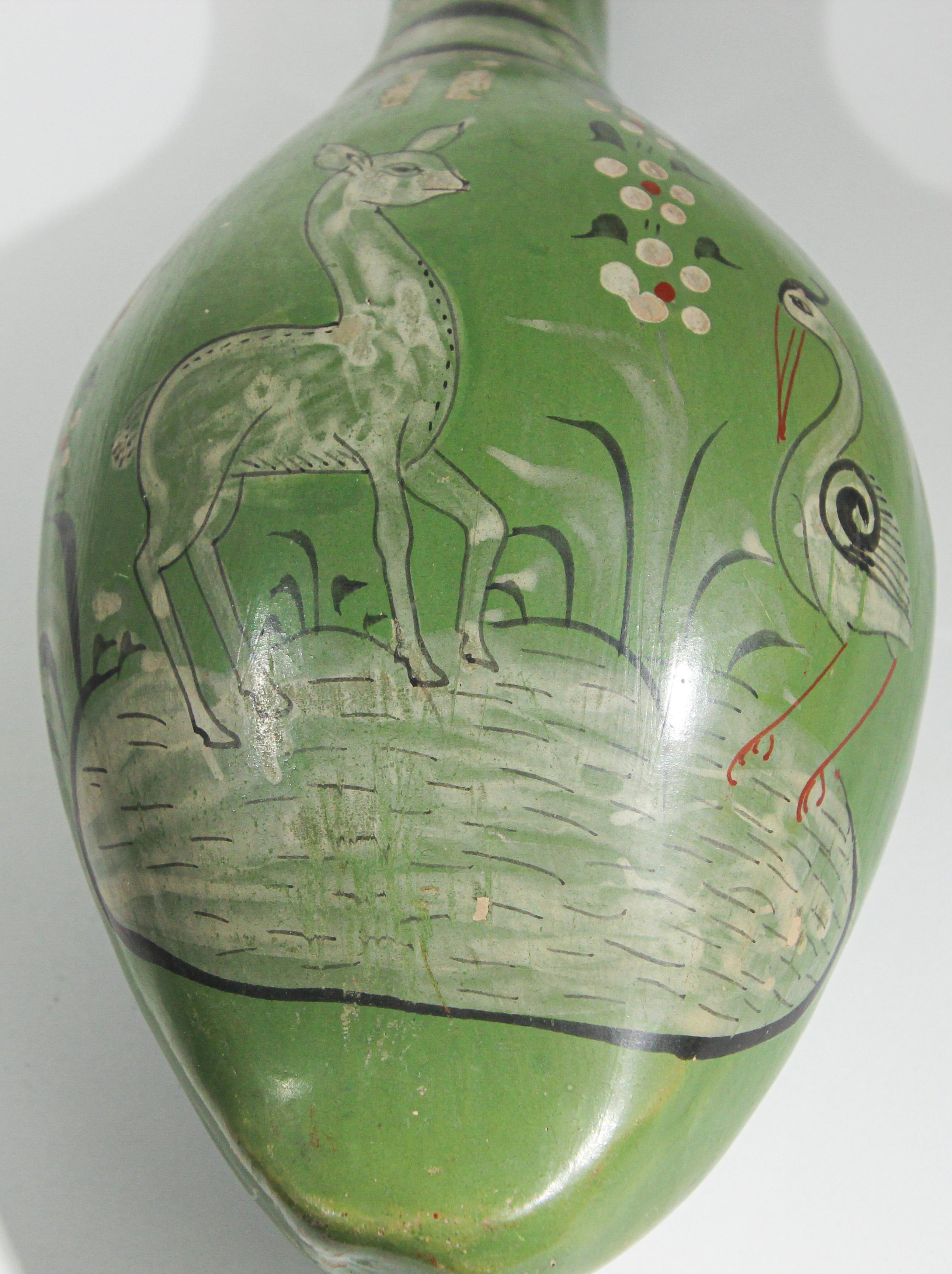 Mexikanischer mexikanischer Vintage Tonala Keramik handbemalter grüner Ente im Angebot 13