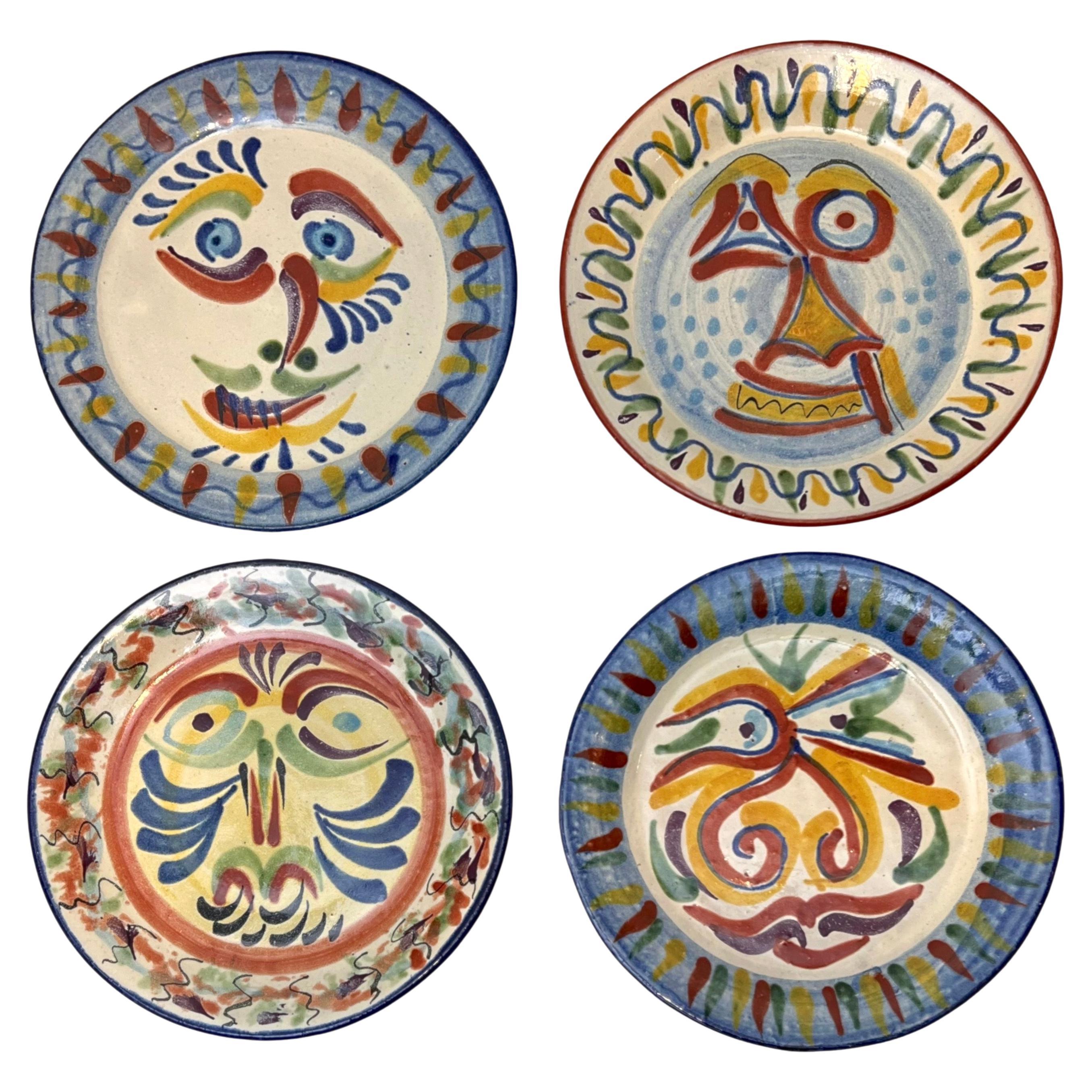 Mexican Wall Face Plates in the style of Picasso For Sale