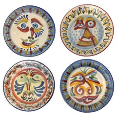 Vintage Mexican Wall Face Plates in the style of Picasso