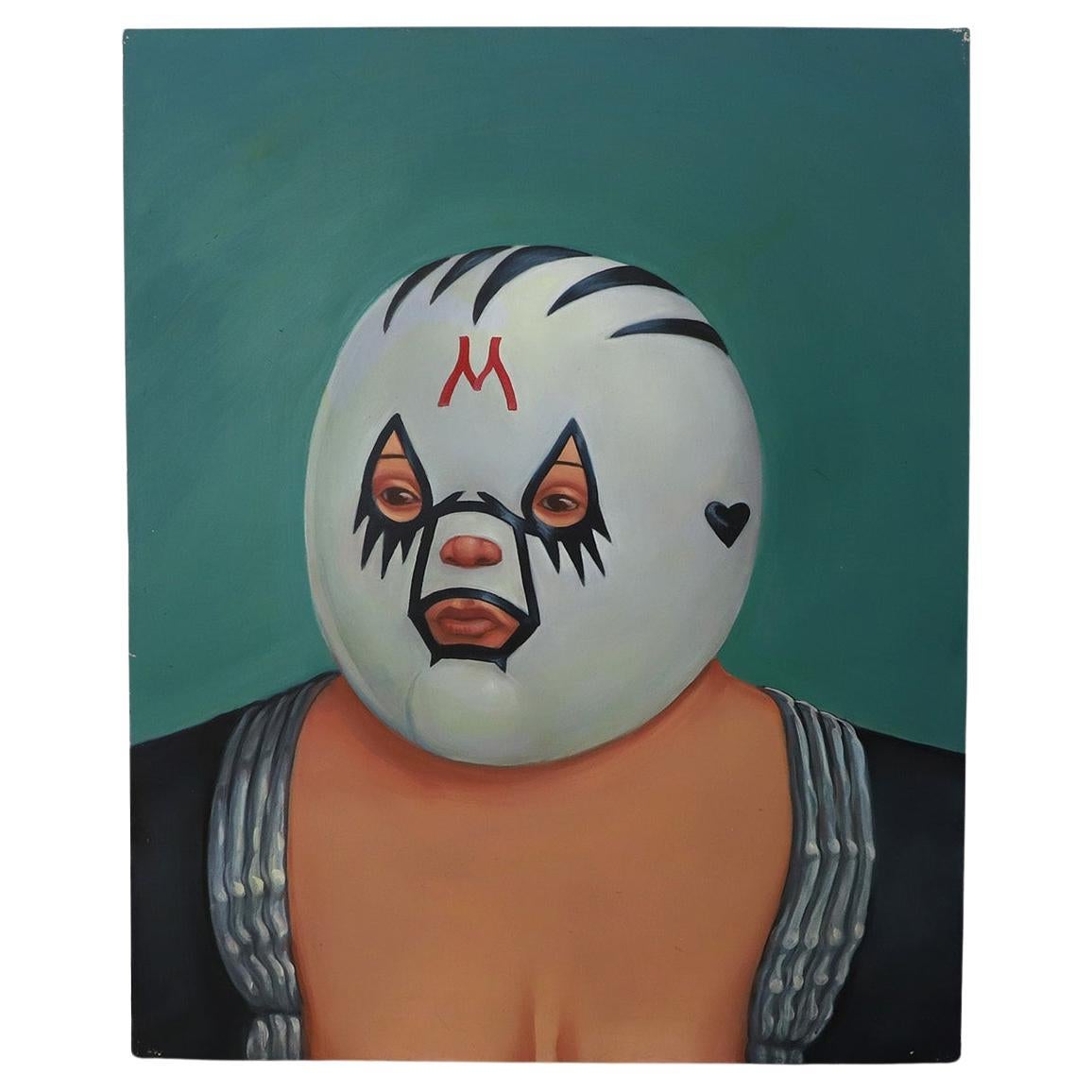 Mexican Wrestler painting