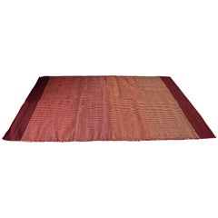 Tappeto messicano in lana Zapotec Design astratto e moderno tinto a mano Rosso Fucsia