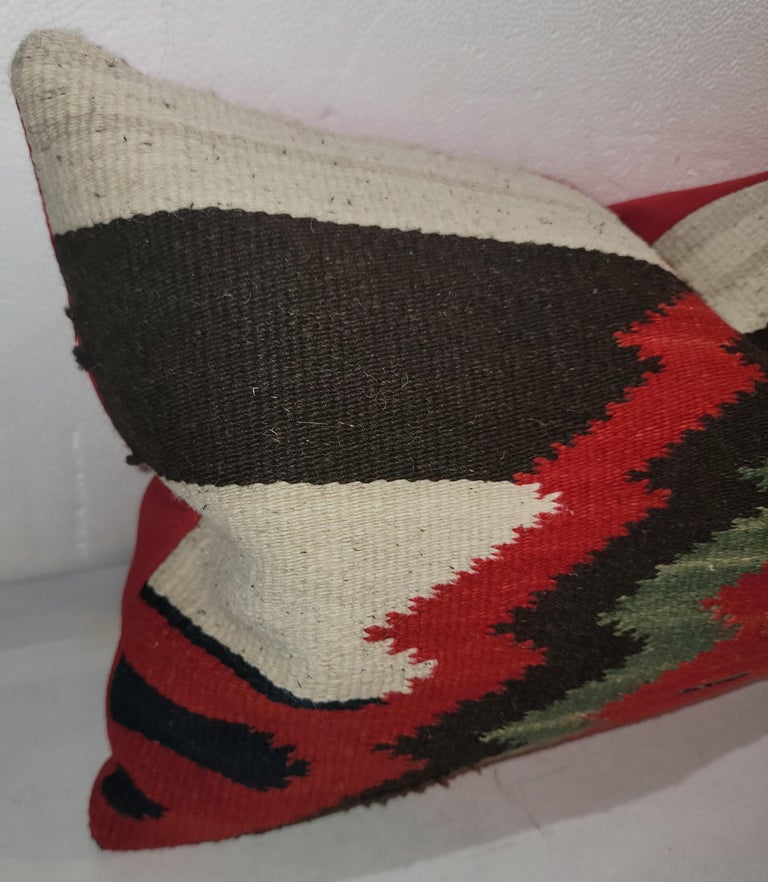 Adirondack Mexicana Indian Weaving Pillows-Pair For Sale