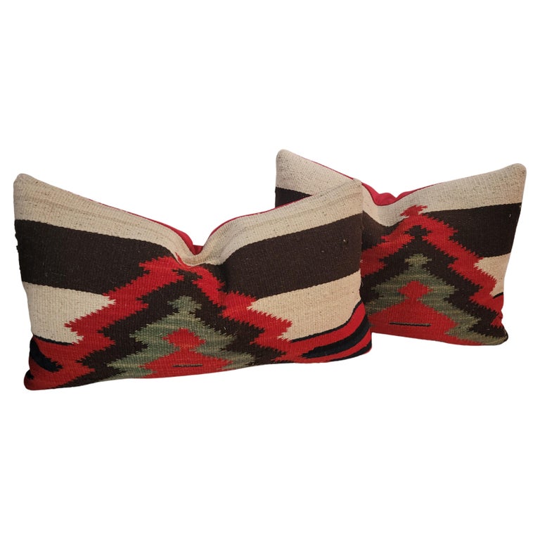 Mexicana Indian Weaving Pillows-Pair For Sale