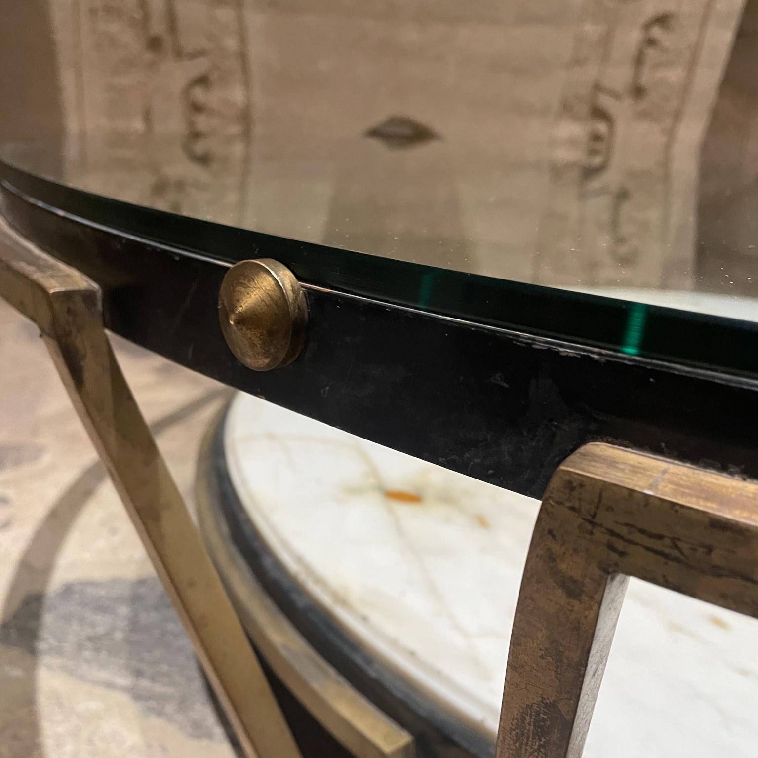 1960s Arturo Pani Bronze Marble Tiered Cocktail Table Mexico City For Sale 4