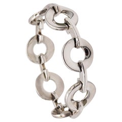 MESSICO 1970 Taxco Modernista Bracciale a cerchi geometrici in argento massiccio .925