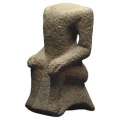 Mexique, 450-550 av. J.-C., culture du Veracruz, Palma représentant un personnage sans tête