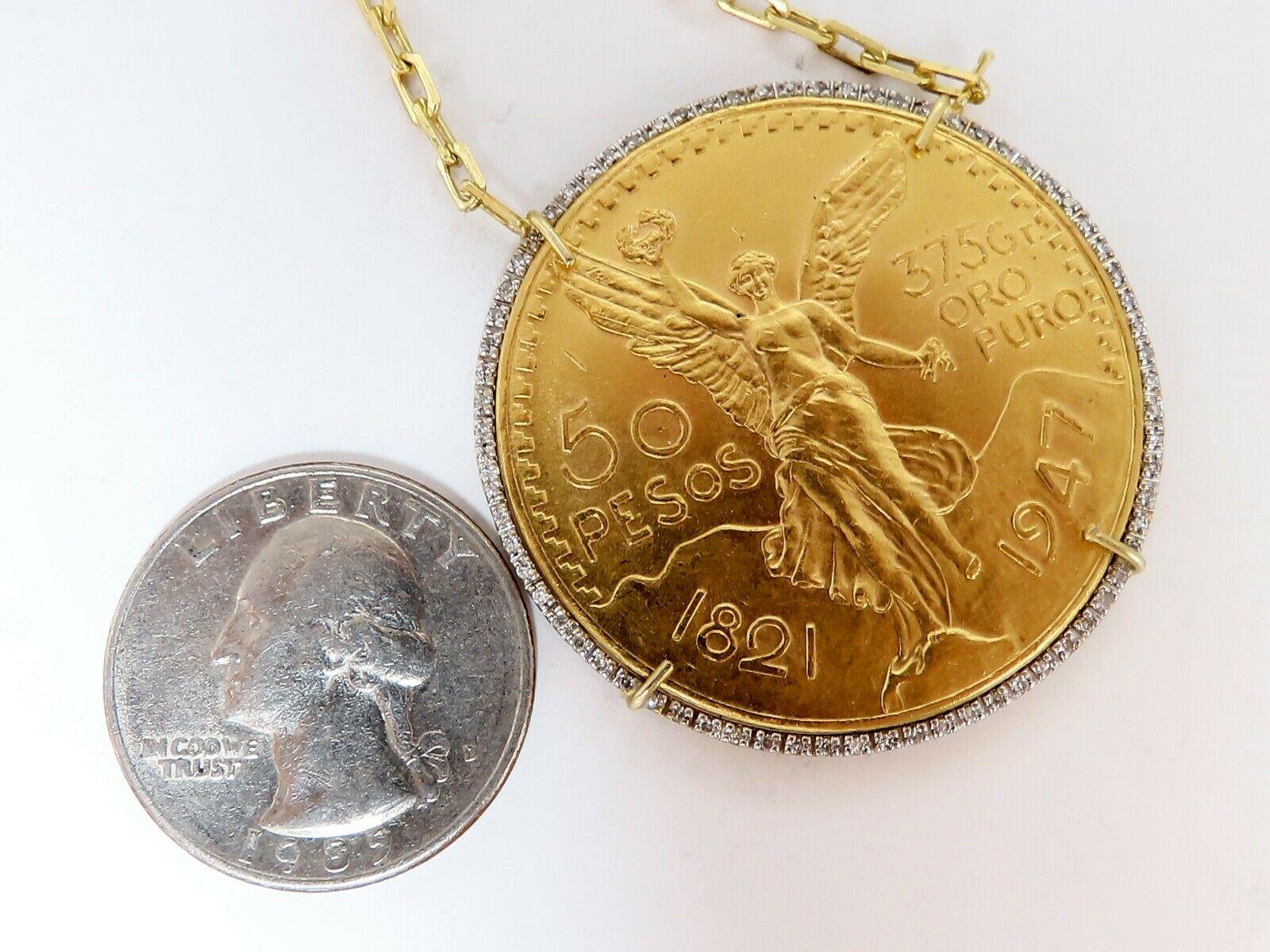 50 pesos 1821 to 1947 necklace
