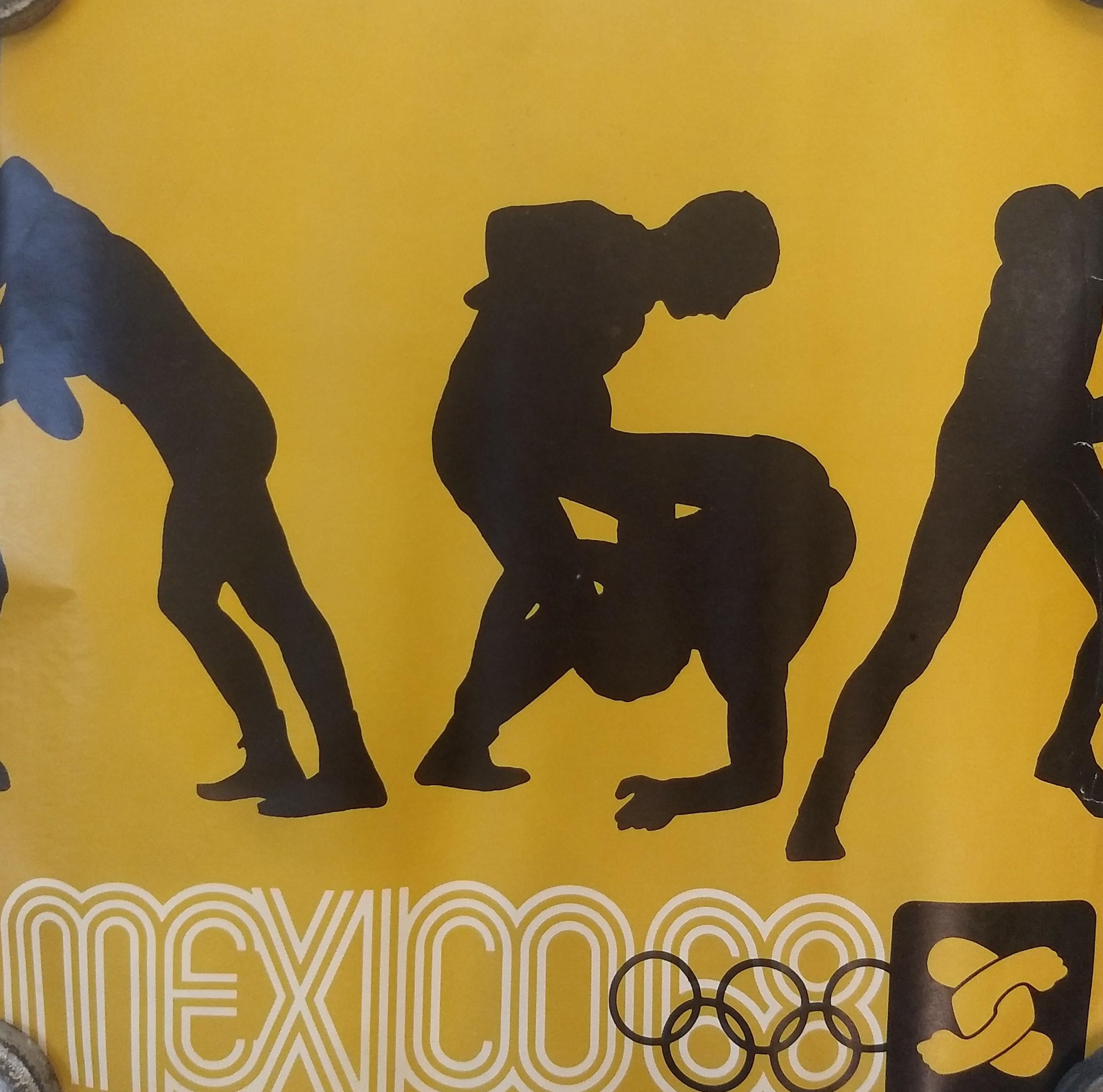 Papier Affiches originales des 68 Jeux olympiques du Mexique avec pictogrammes pour chaque discipline sportive en vente