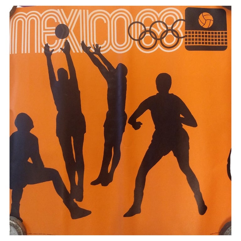 Mexico 68 Olympics Original Posters with Pictograms for Each Sport Discipline For Sale
