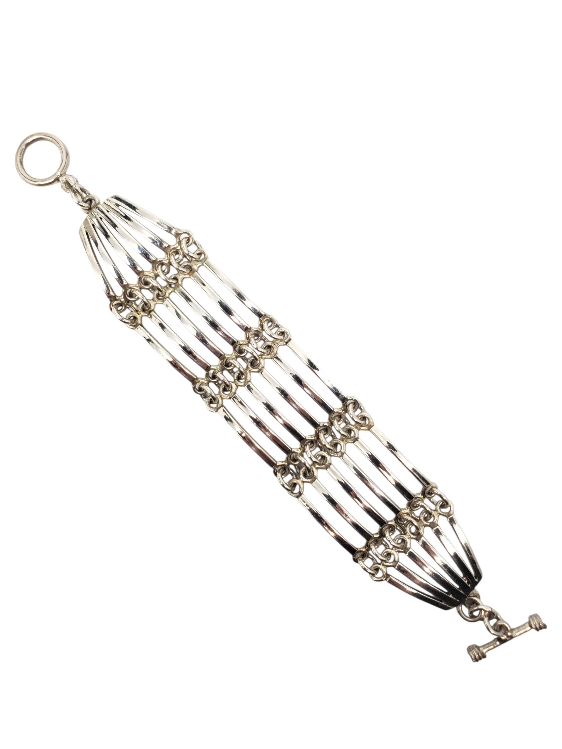 Bracciale a più bande in argento 925 A. Silver #22617 In condizioni buone in vendita a Washington Depot, CT
