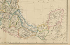 Mexico, Antique Map, Central America and Gulf of Mexico, Blackie Atlas 1860