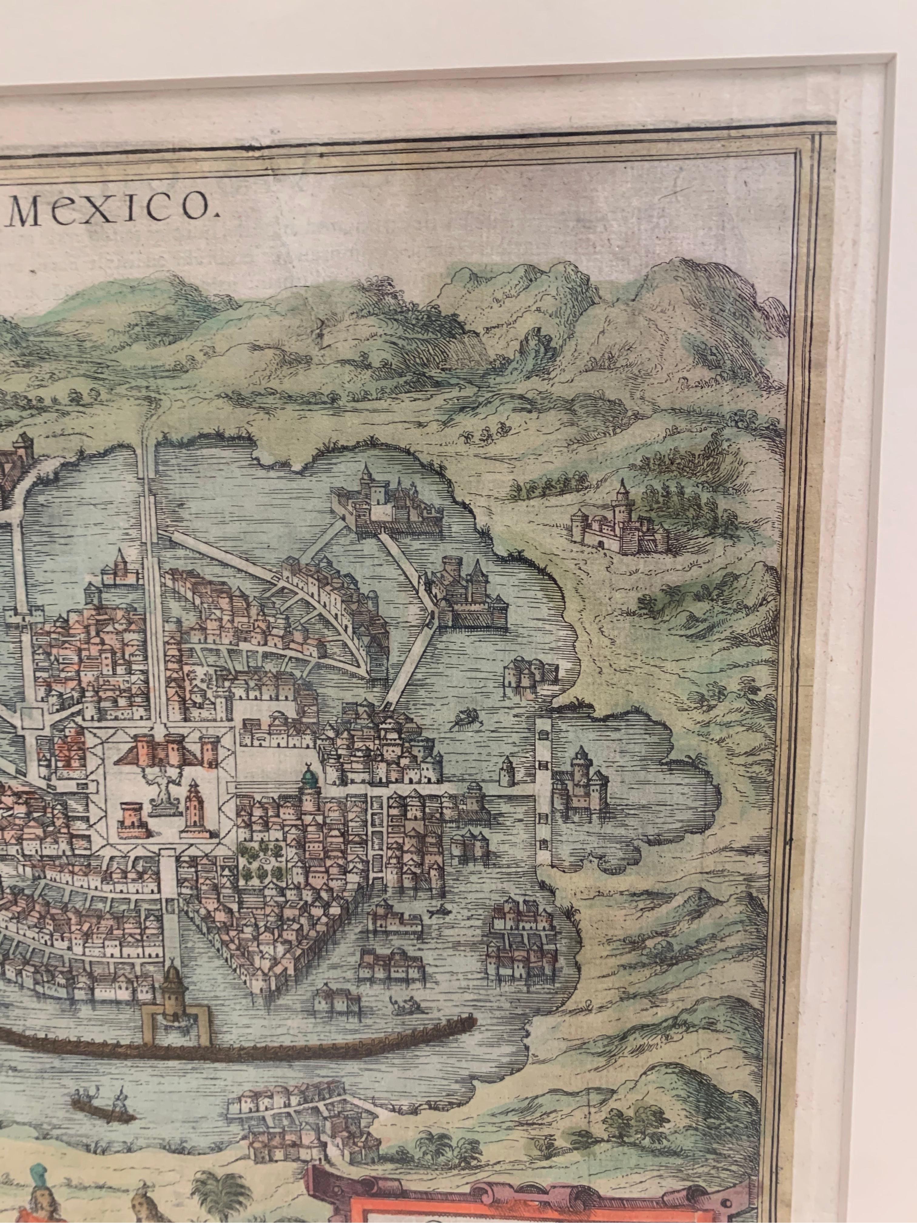Mexico City by Braun & Hogenberg c. 1590 For Sale 3