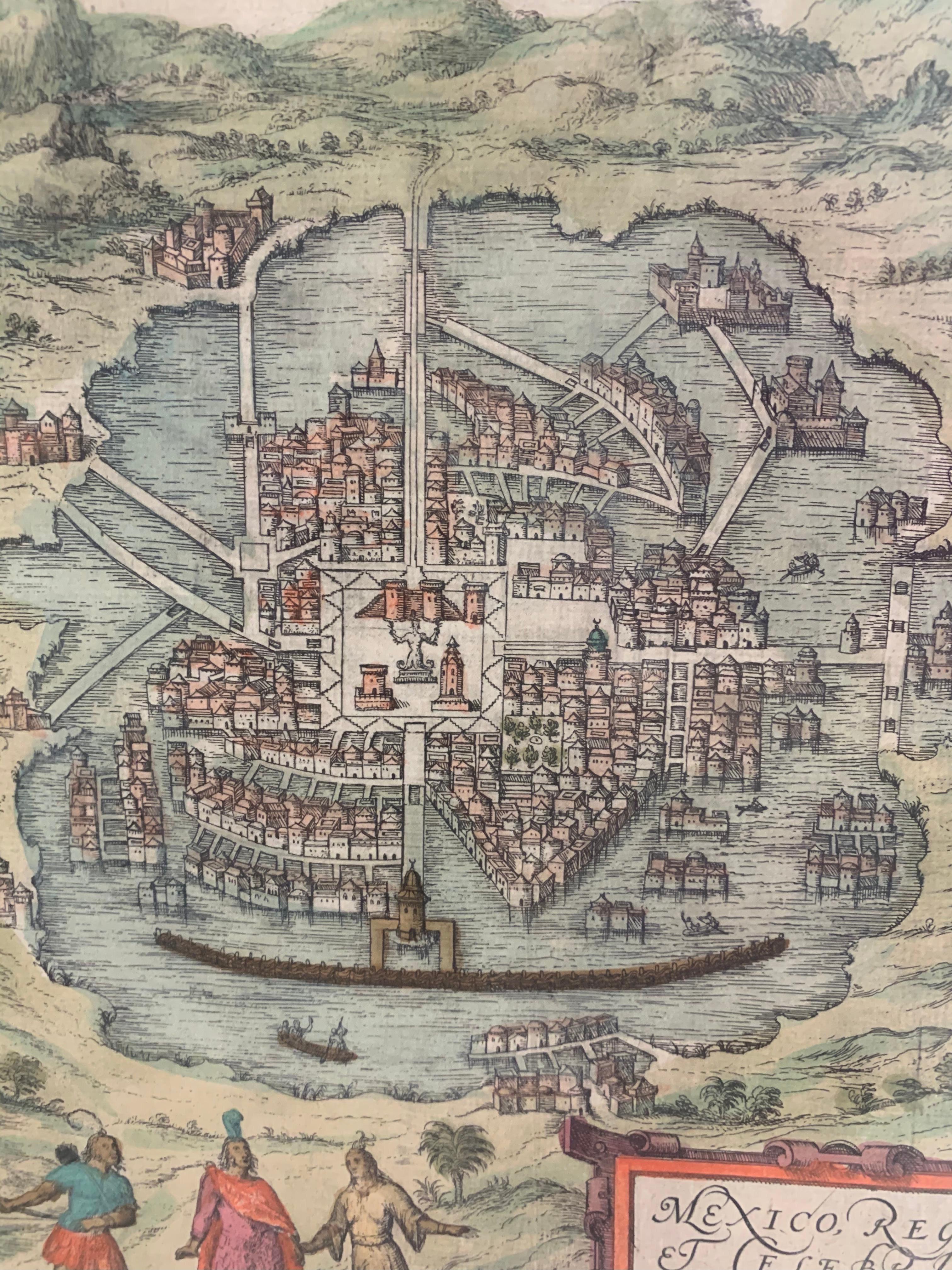 Mexico City by Braun & Hogenberg c. 1590 For Sale 4