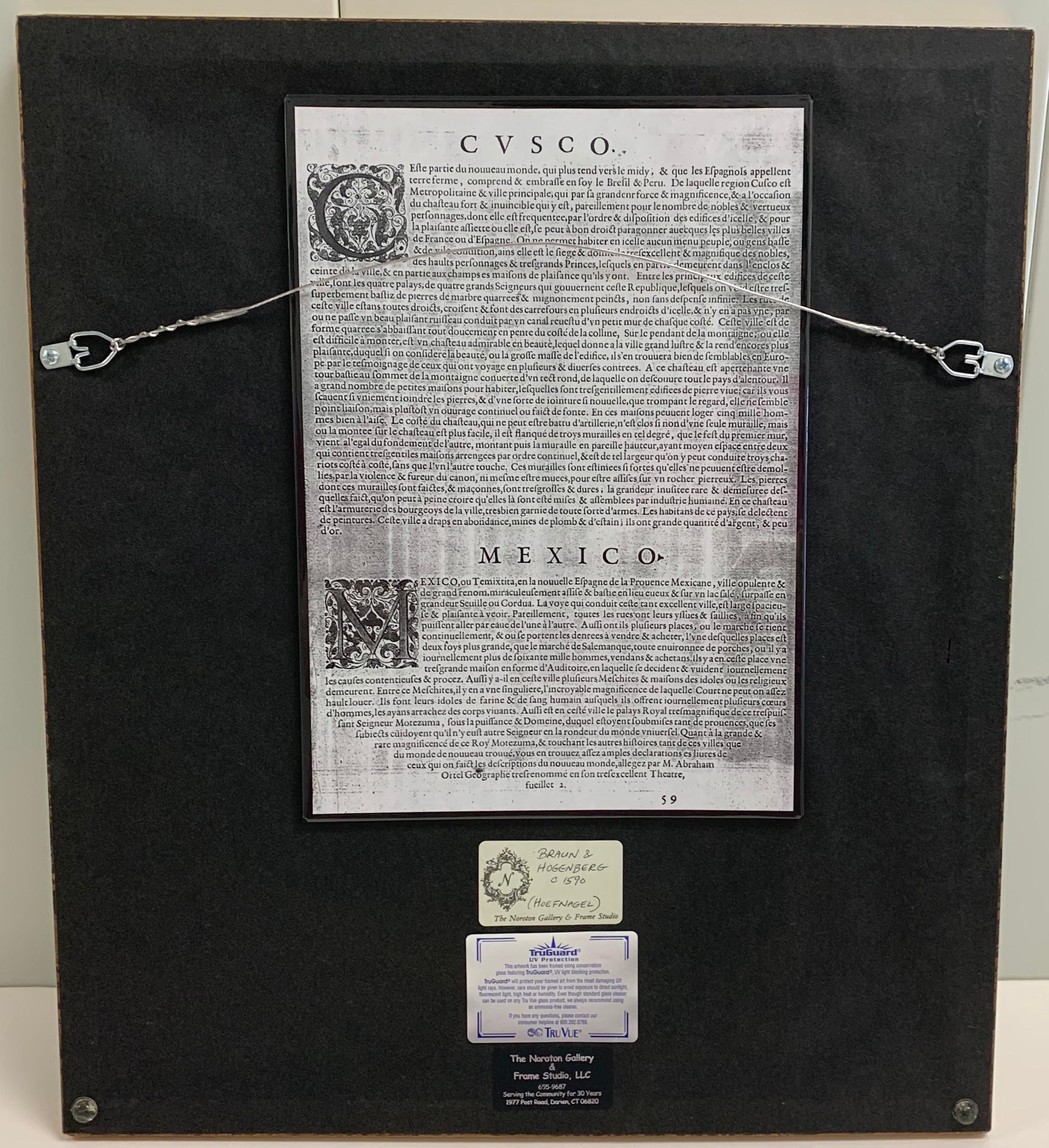 Mexico City by Braun & Hogenberg c. 1590 For Sale 5