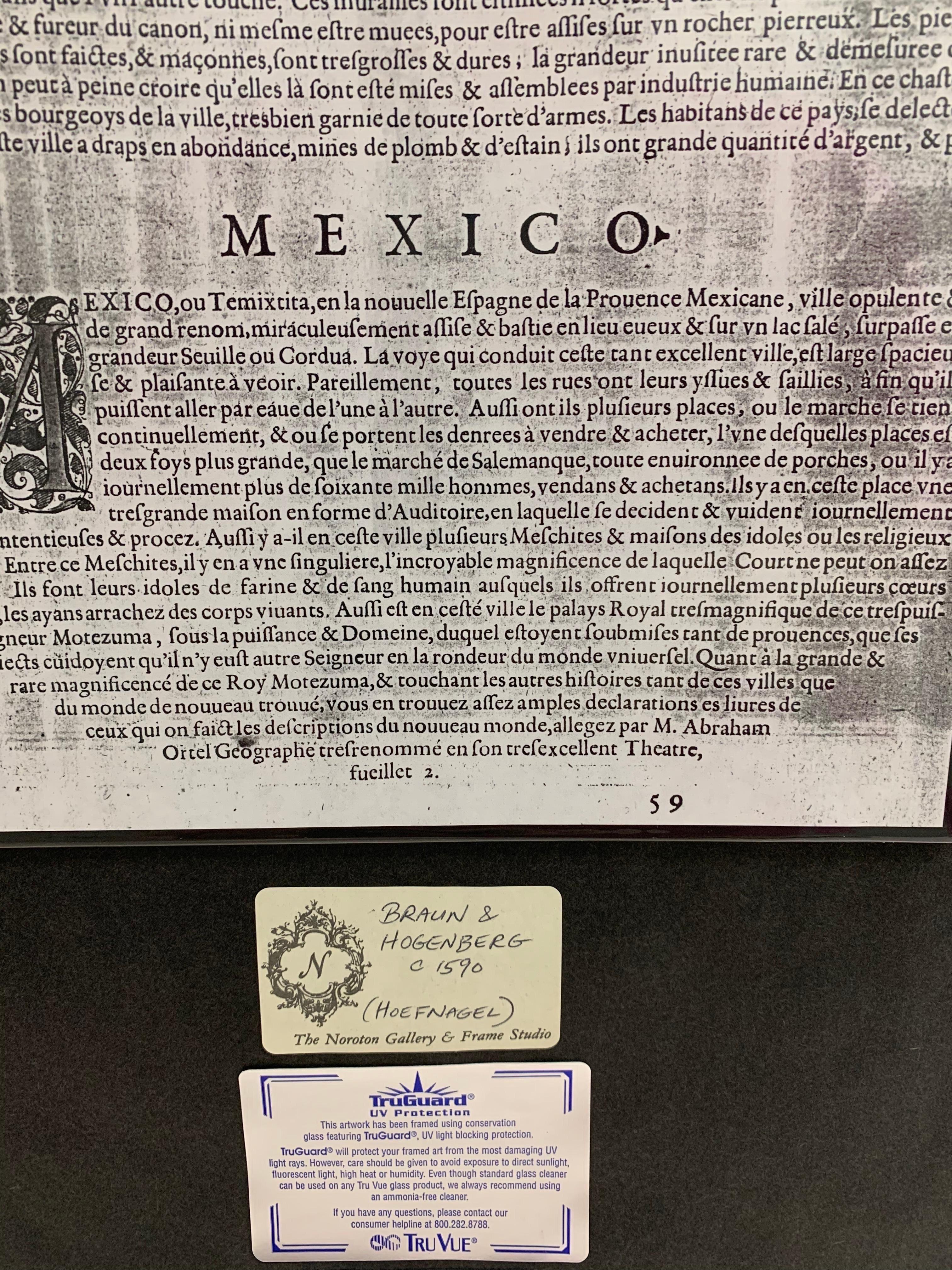 Mexico City by Braun & Hogenberg c. 1590 For Sale 6