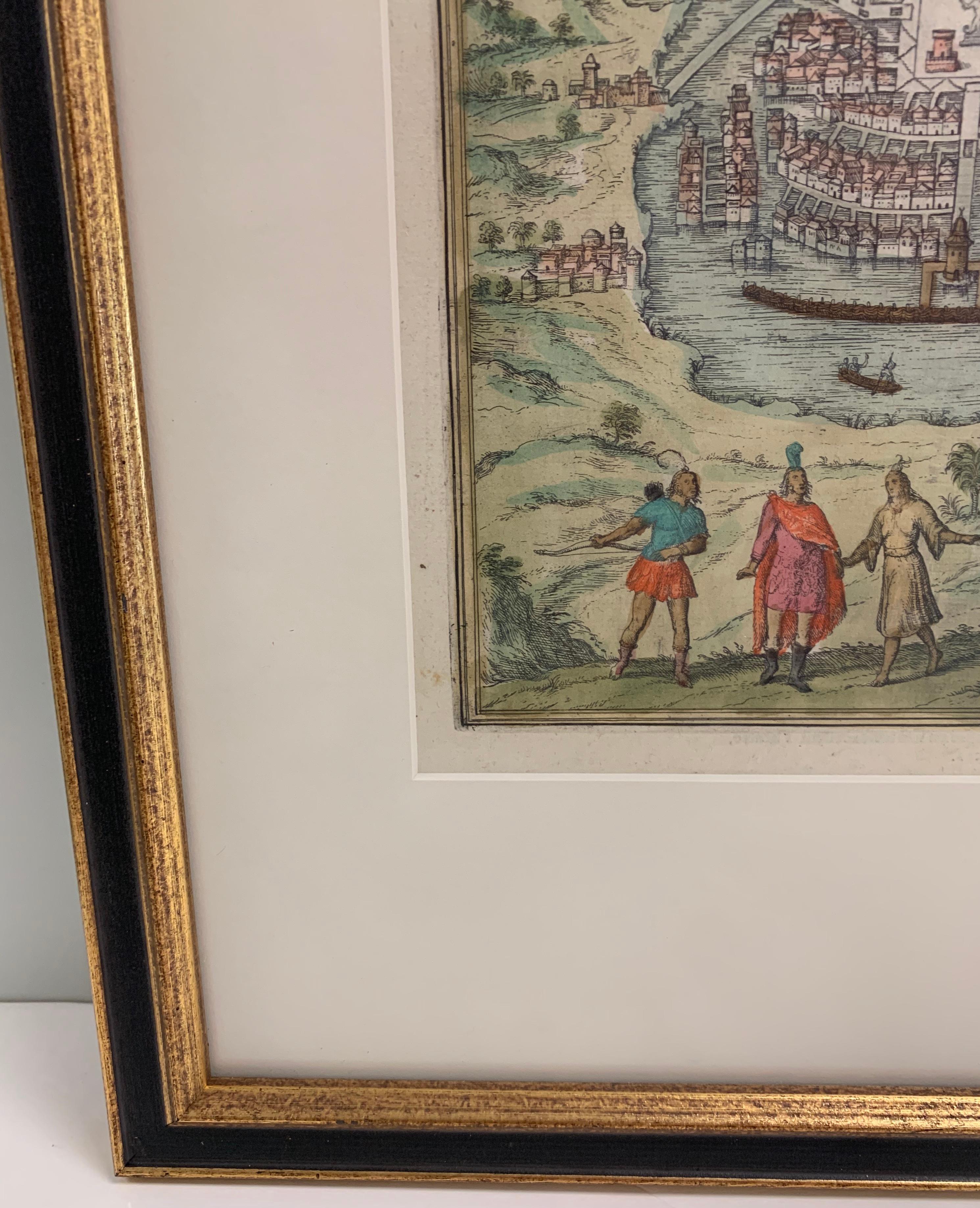 European Mexico City by Braun & Hogenberg c. 1590 For Sale