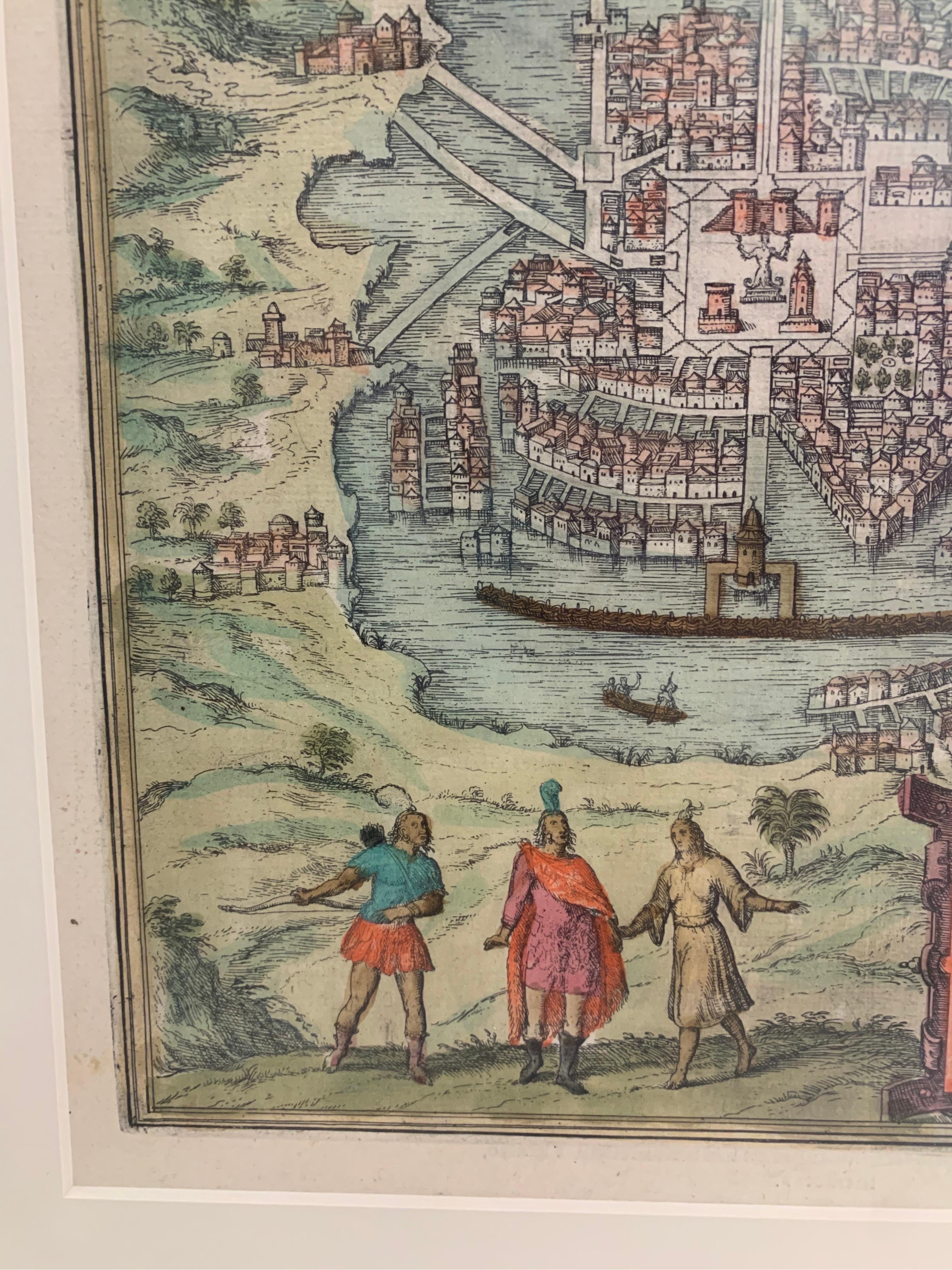 Mexico City by Braun & Hogenberg c. 1590 For Sale 1