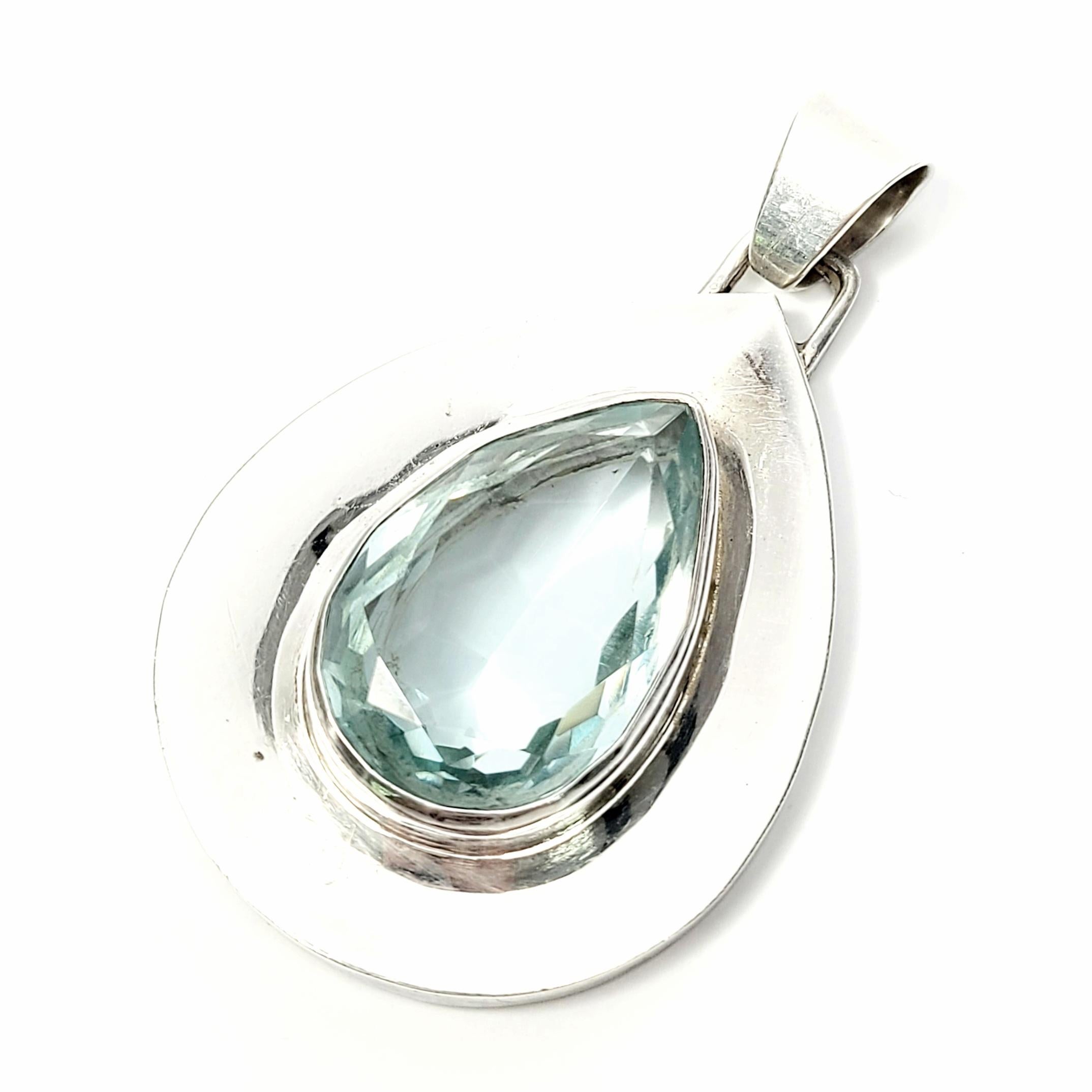 aquamarine teardrop necklace