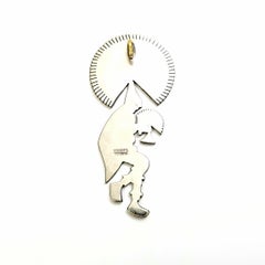 Mexico Mixed Metal Inlay Shaman Pendant