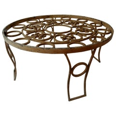 Mexico Modern Forged Iron Round Coffee Table Talleres Chacon Arturo Pani, 1950s