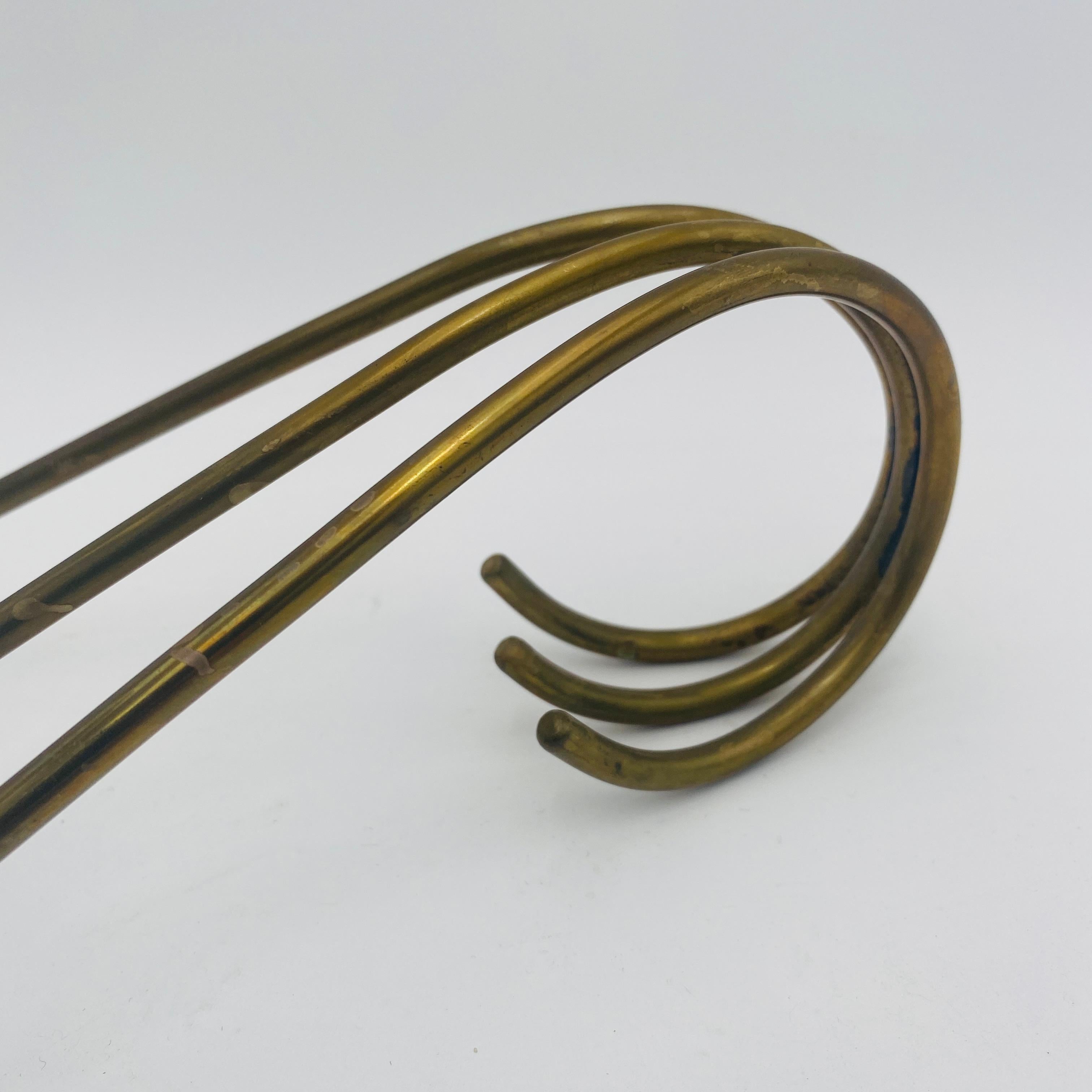 Mexico Modernist Sculptural Brass Candleholders For Sale 10